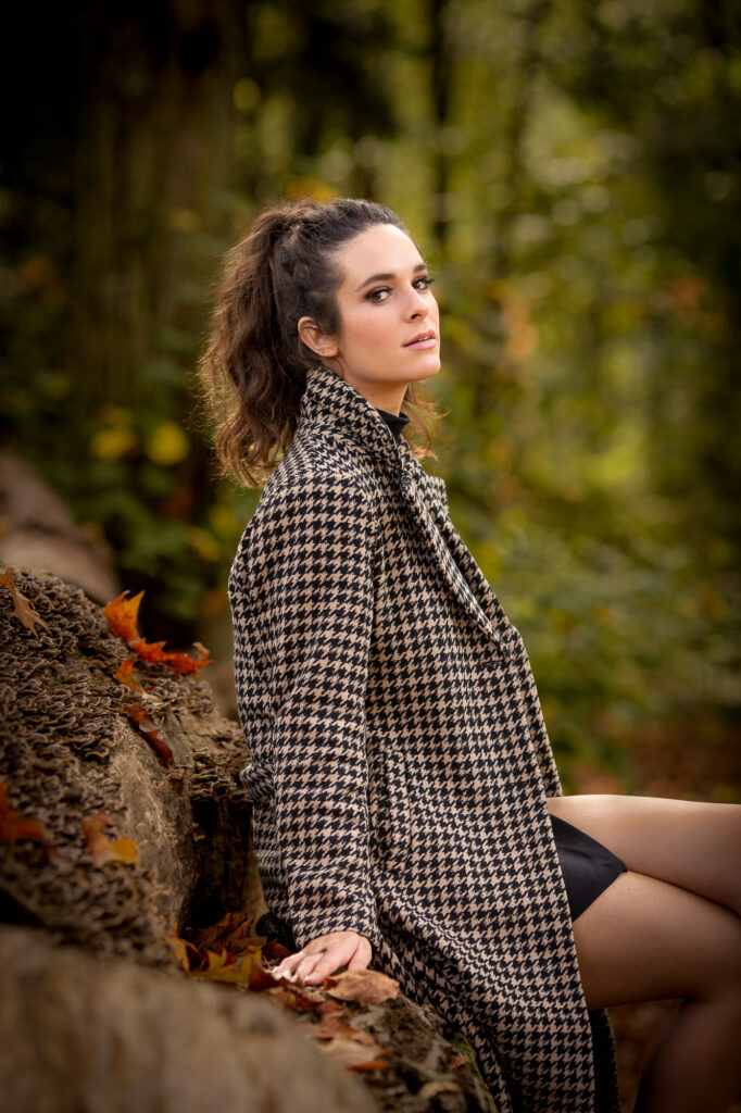 séance photo féminine en automne 